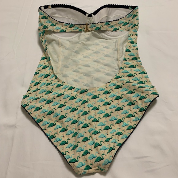 Tory Burch Sanibel Flamingo One Piece Swimsuit S - Picture 5 of 8